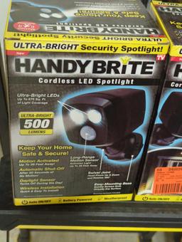 Lot of 2 HANDY BRITE 500 Lumens Multi-Location Cordless Motion-Activated Sensor LED Spotlight,