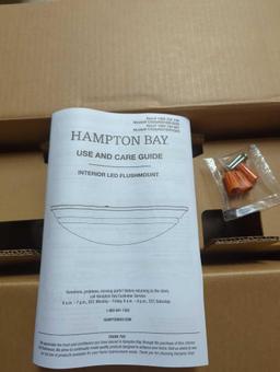 Hampton Bay Withers 13 in. Light Brushed Nickel Adjustable CCT CCT Integrated LED Dimmable Round