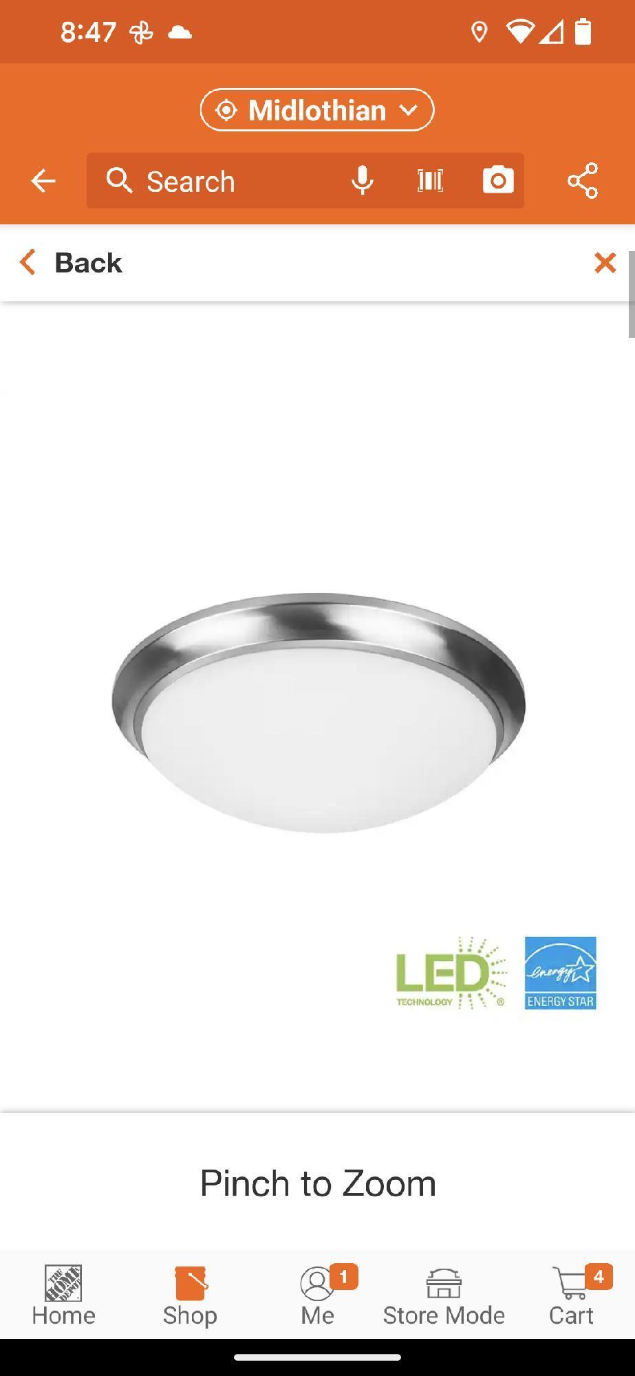 Hampton Bay Withers 13 in. Light Brushed Nickel Adjustable CCT CCT Integrated LED Dimmable Round