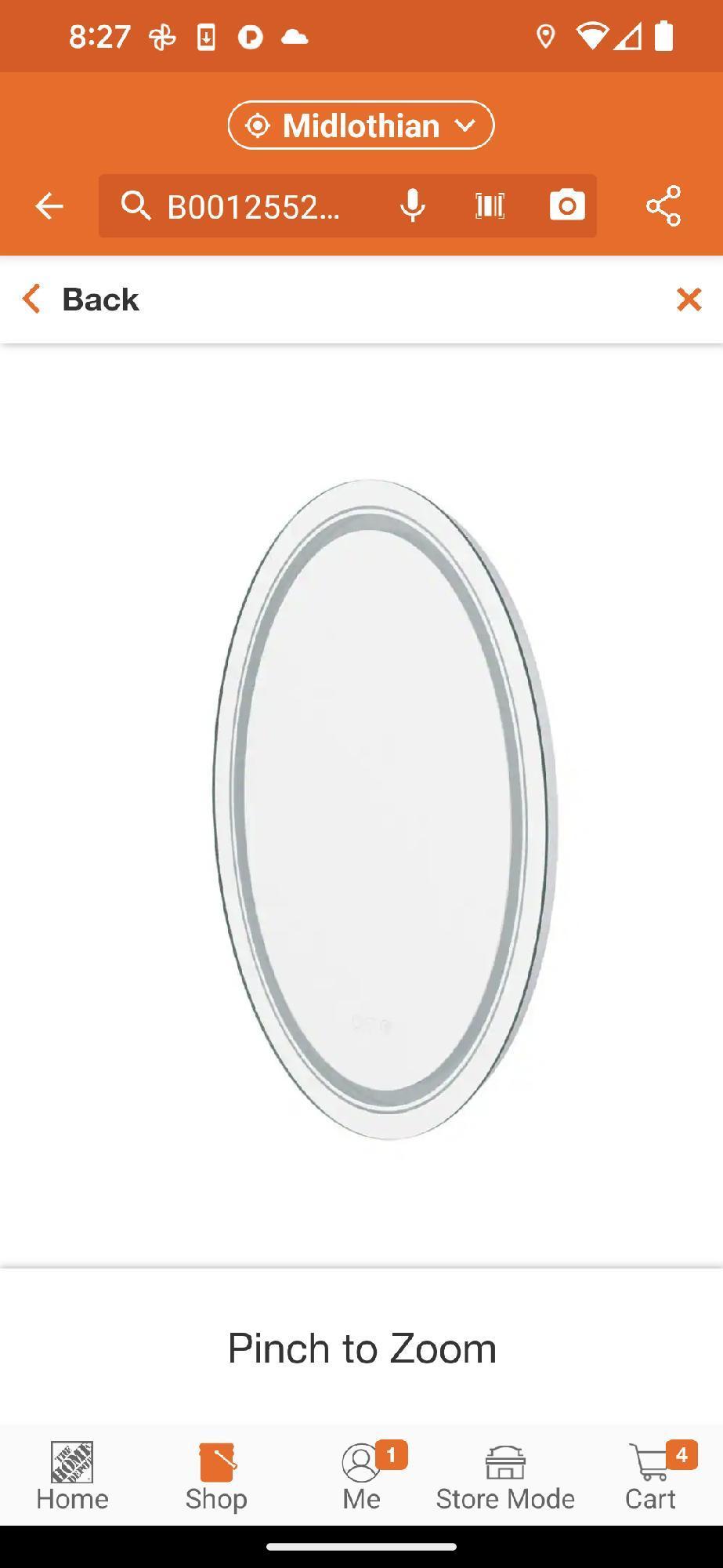 Wisfor 24 in. W x 32 in. H Large Oval Frameless Anti-Fog Wall Dimmable Backlit Dual LED Bathroom