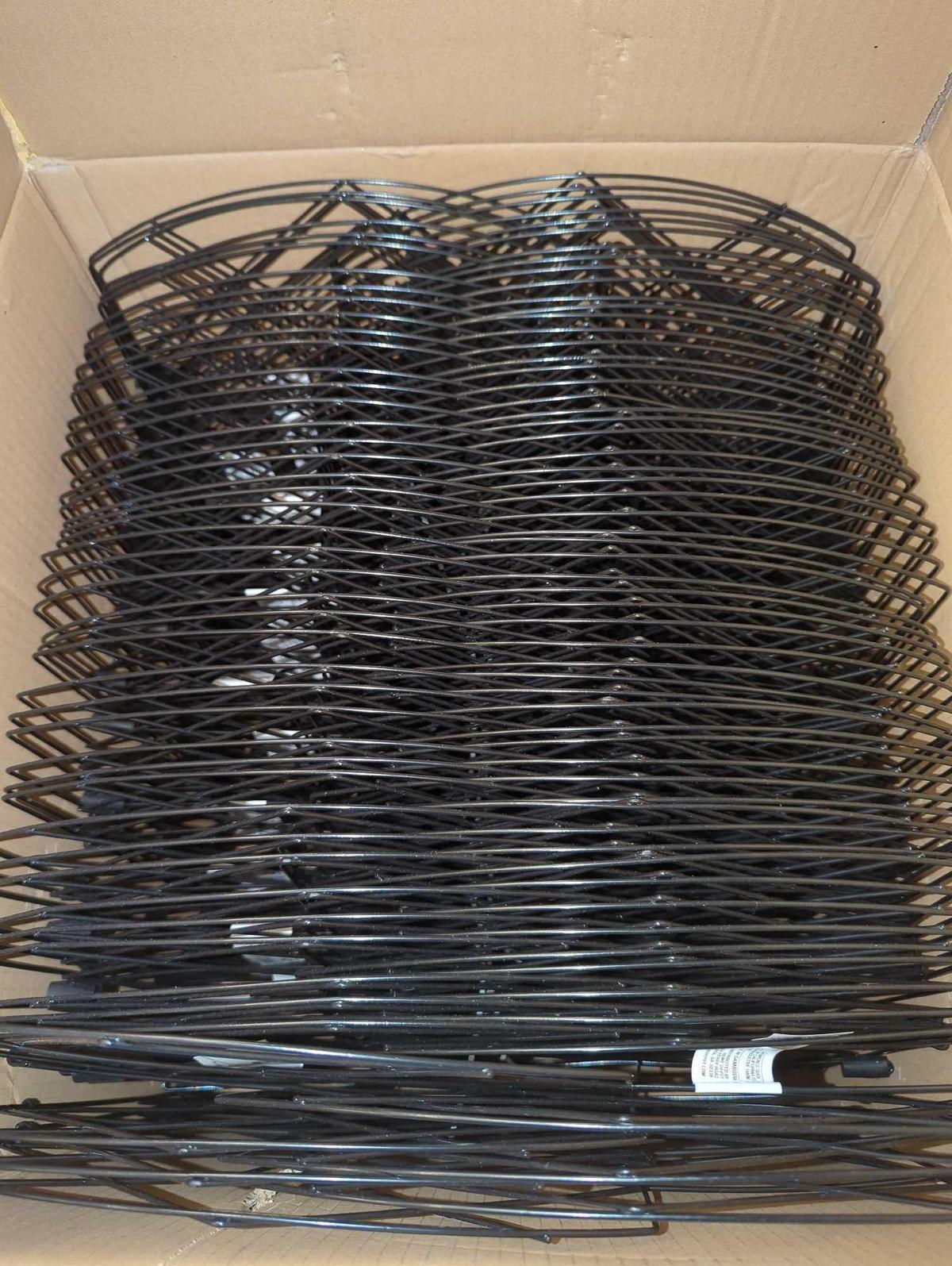 Box of 15 Vigoro 10 Foot Lattice Black Folding Metal Garden Fence, Model 51464, Retail Price