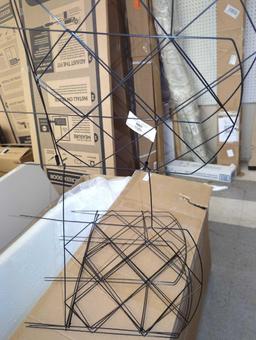 Box of 15 Vigoro 10 Foot Lattice Black Folding Metal Garden Fence, Model 51464, Retail Price