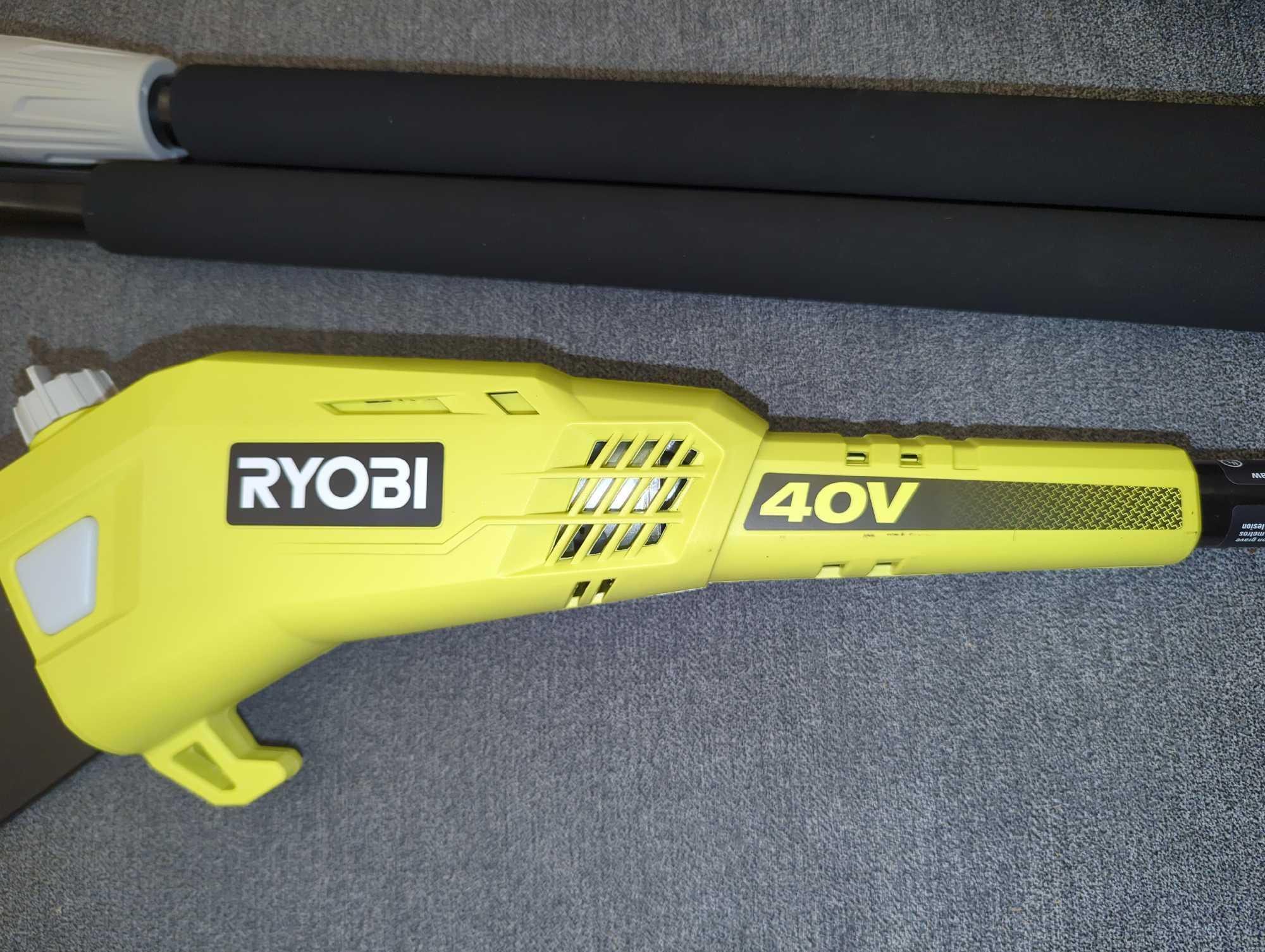 RYOBI (Tool ONLY) 10 in. 40-Volt Lithium-Ion Cordless Battery Pole Saw (Tool-Only), Model