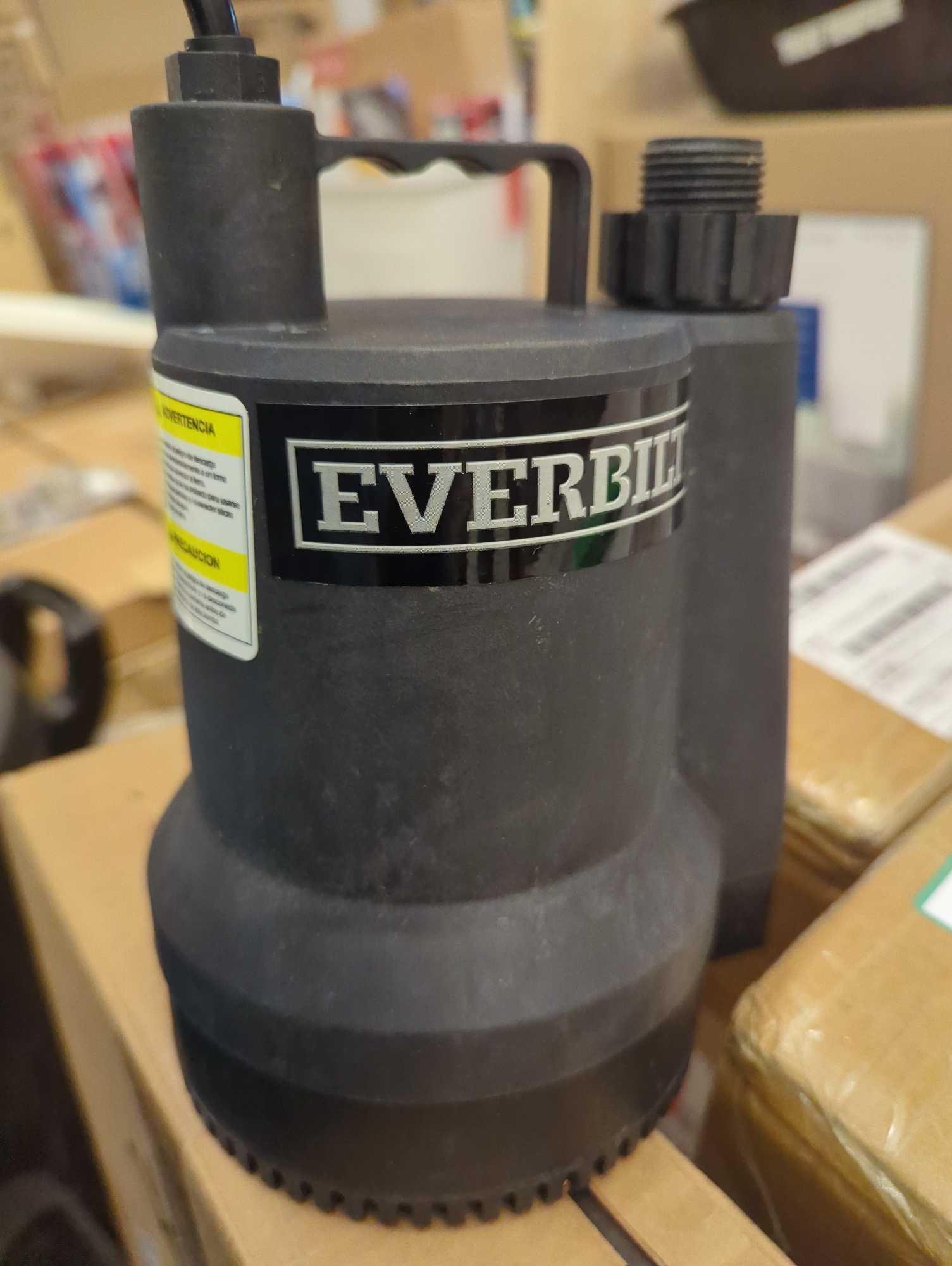 Everbilt 1/6 HP Plastic Submersible Utility Pump, Model SUP54-HD, Retail Price $109, Appears to be