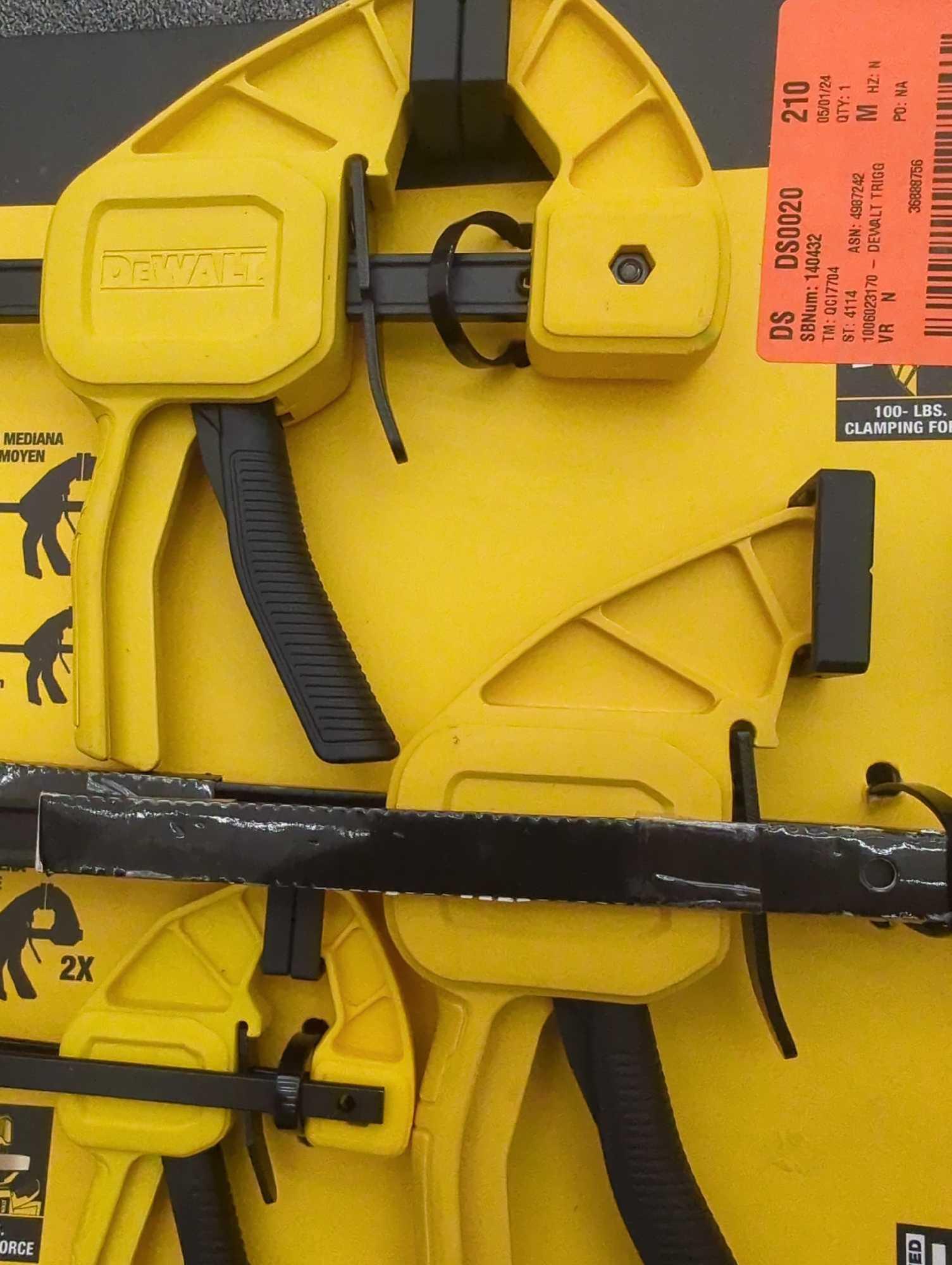 (Missing One Clamp) DEWALT Trigger Clamp Set (6-Piece), Appears to be New Is Missing One Clamp