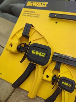 (Missing One Clamp) DEWALT Trigger Clamp Set (6-Piece), Appears to be New Is Missing One Clamp