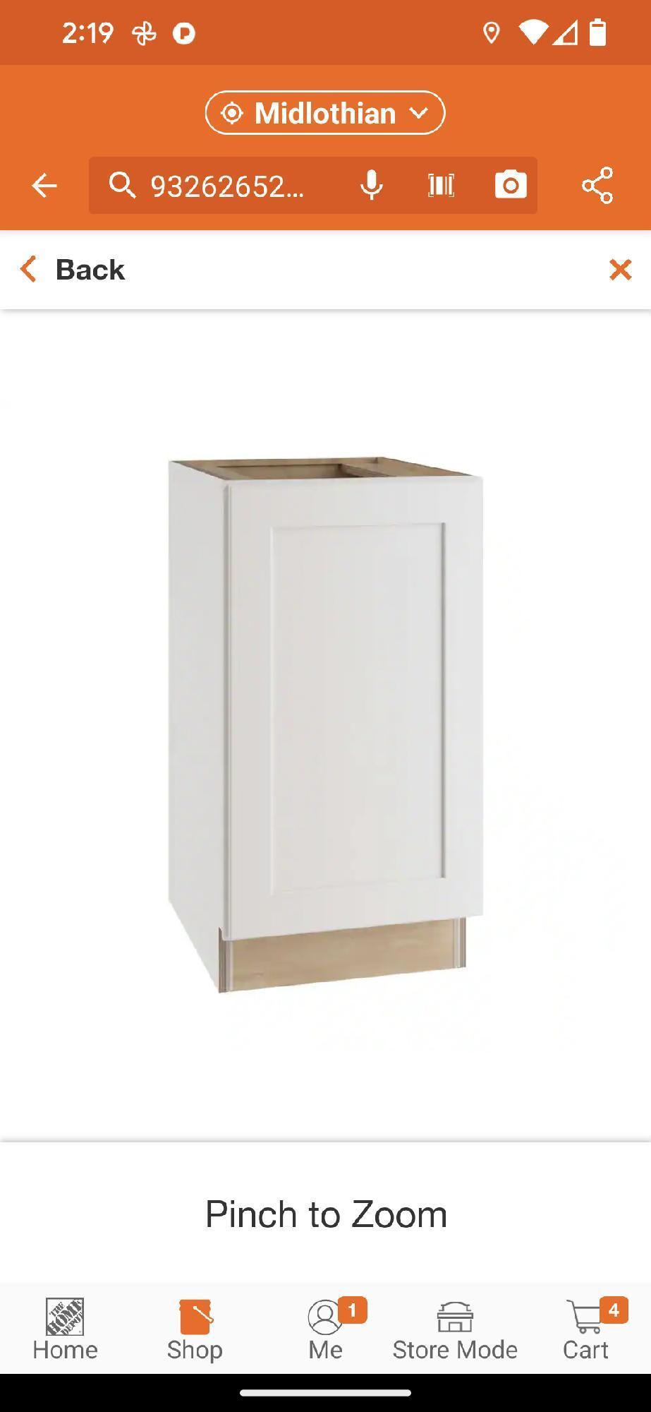 Home Decorators Collection Newport Pacific White Plywood Shaker Assembled Base Kitchen Cabinet FH
