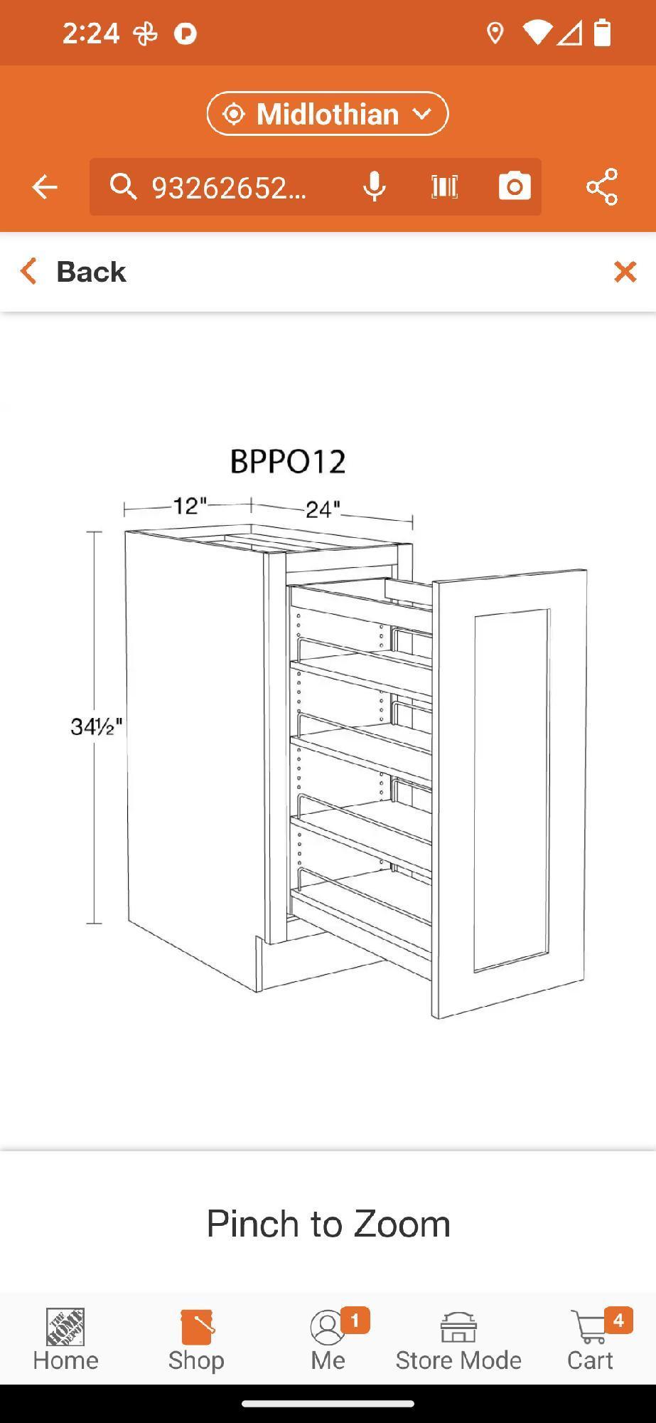 Home Decorators Collection Newport Pacific White Plywood Shaker Assembled Pull Out Pantry Kitchen