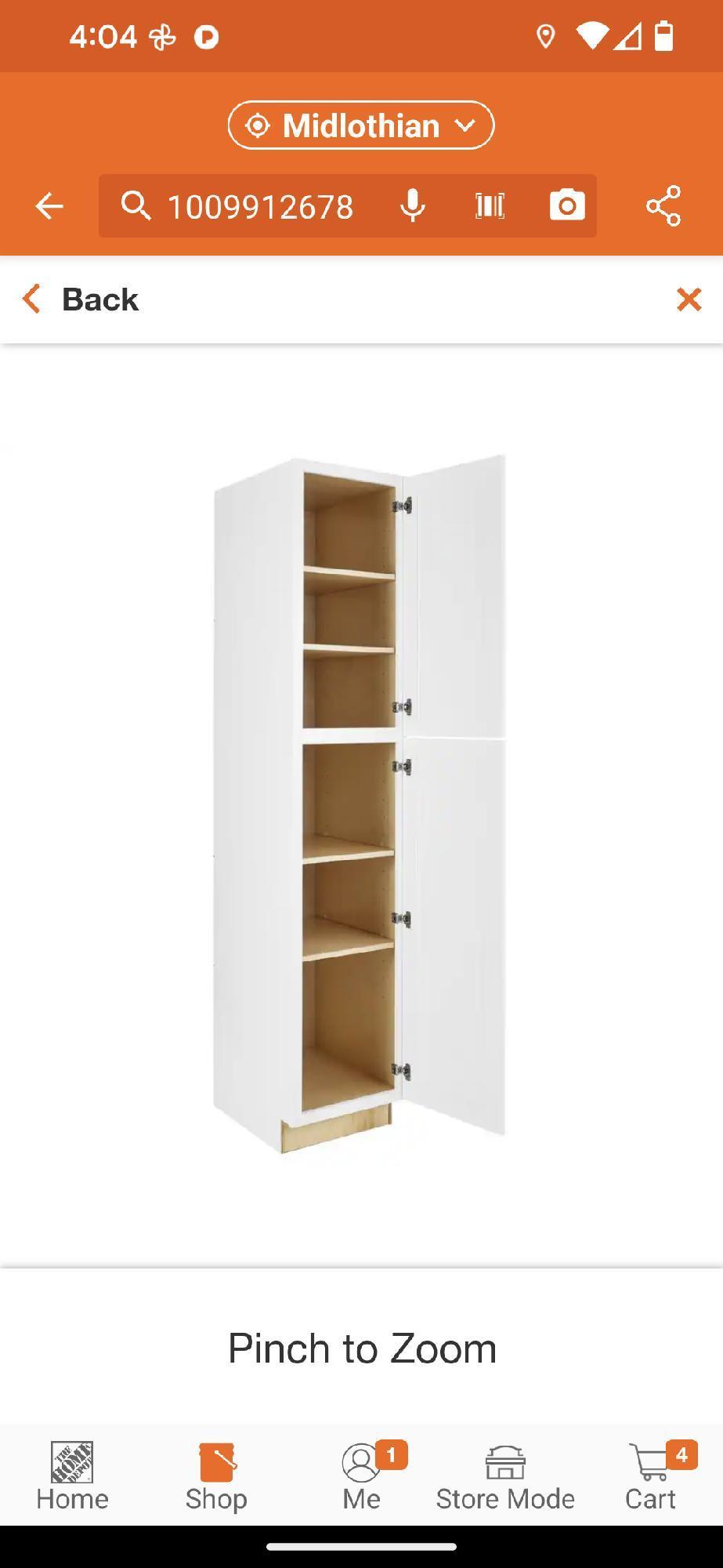 Hampton Bay Avondale 18 in. W x 24 in. D x 84 in. H Ready to Assemble Plywood Shaker Pantry Kitchen