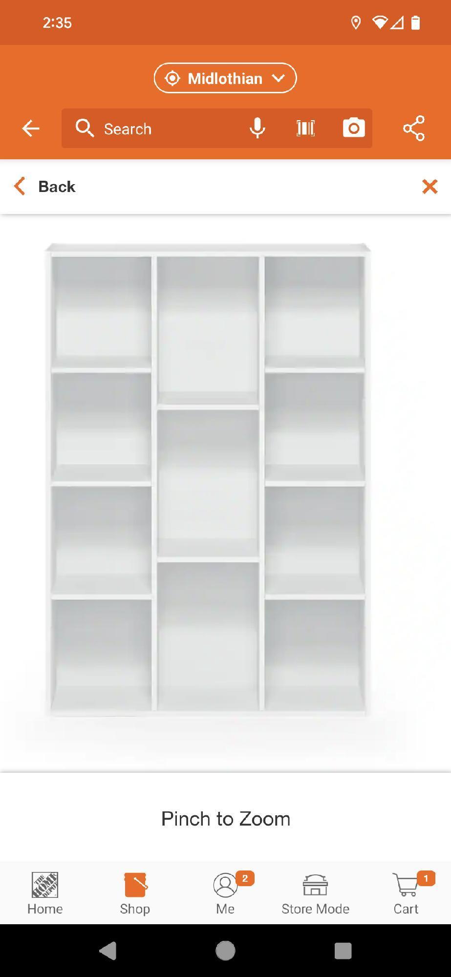 Furinno White 11-Cube Reversible Open Shelf Bookcase, Model 11107WH, Approximate Dimensions - 42" H