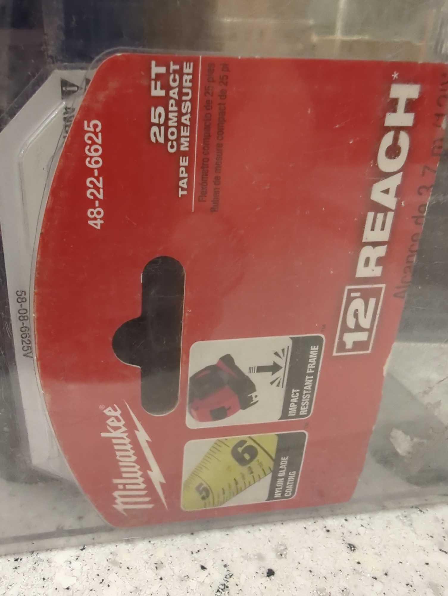 Milwaukee Compact 25 ft. SAE Tape Measure with Fractional Scale and 9 ft. Standout. Comes and sealed