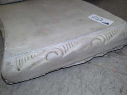 Old World Concrete Curved Garden Bench, 1 Bench Leg Needs Repaired as it was Broken during Shipment