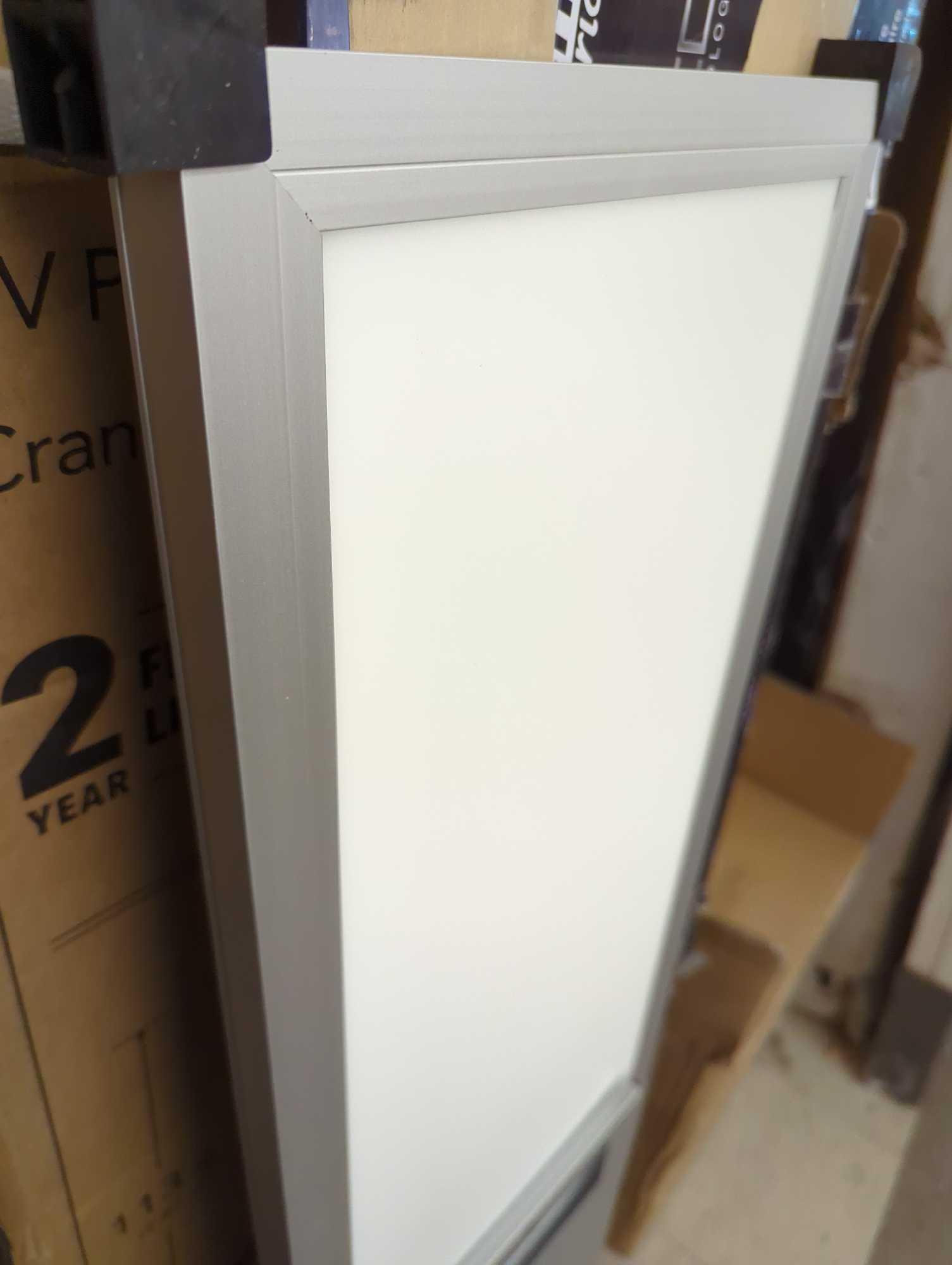 EDGELIT 1 in. H X 12 in. W X 47.3 in. L Nickel White LED Flat Panel Flush Mount Light Fixture,