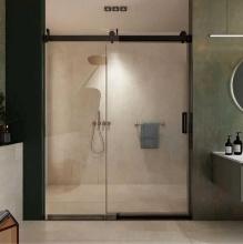 Abruzzo 72 in. W x 76 in. H Single Sliding Frameless Shower Door with 3/8 in. Clear Glass and Buffer