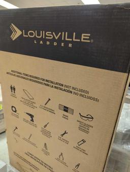 Louisville Ladder (7 ft.- 10 ft. Ceiling Height) Aluminum Attic Ladder (22.5 in. x 54 in. Rough