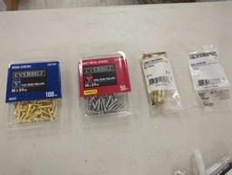 8.2 lbs Box lot of various items including fender washers, lock washers, nylon lock nuts, machine