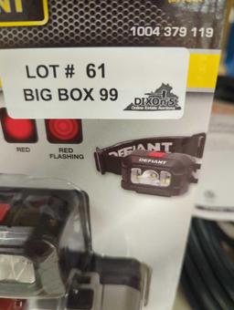 Lot of 2 Items To Include, Defiant 3 pack Led Head Lamps New in Package, And HDX 55 ft Landscape