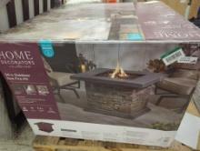 Home Decorators Collection 34 in. x 24 in. Envirostone Propane Gas Brown Fire Pit with Lava Rocks,