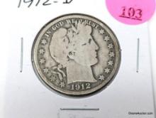 1912-D Half Dollar - Barber
