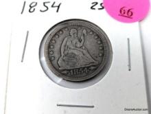 1854 Quarter - Seated Liberty