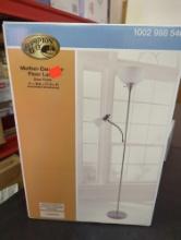 Hampton Bay 71.5 in. Silver Mother/Daughter Floor Lamp, Appears to be New in Factory Sealed Box