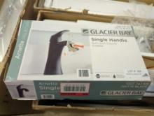 Glacier Bay Arnette Single Handle Single Hole Bathroom Faucet in Matte Black, Retail Price $54,