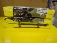 Lot of 2 Keeper 2 in. x 12 ft. 1 Ply Lift Sling with Flat Loop, Appears to be New in Factory Sealed