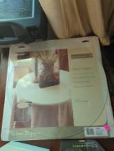 (LR) 19.25"D HOME TRENDS GLASS TOPPER, NEW SEALED