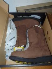 (BR1) LACROSSE RETRIEVER WELLINGTON WORK BOOTS, SIZE 10.5 MEN'S, OPEN BOX. NEW WITH TAG ATTACHED