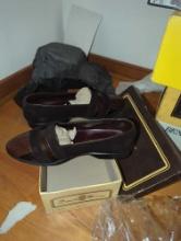 (BR1) DONATO MARRONE SHOES, MEN'S SIZE 10 BROWN, OPEN BOX, APPEARS USED.