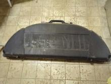 (BR2) CAMOTEX HARDSHELL COMPOUND BOW CASE. CASE HAS A DEER LANDSCAPE ON BOTH SIDES. THE INSIDE FOAM