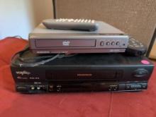 (DEN) 2 PC. ELECTRONIC LOT TO INCLUDE: A MAGNAVOX DVD/CD PLAYER MWD200F WITH REMOTE & A MAGNAVOX VCR