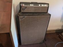 (DEN) 2 PC. FENDER LOT TO INCLUDE: A FENDER BASSMAN 135 & BASSMAN 100 HEAD TUBE GUITAR AMPS. THEY