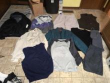 (DEN) LARGE BAG LOT OF MISC. MEN'S CLOTHING TO INCLUDE HOODIES, SHIRTS, VESTS, SWEAT PANTS, PANTS,