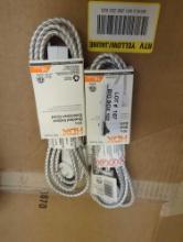 Lot of 3 HDX Extension Cords Including (2) 10 ft. 16-Gauge/2 White Braided Extension Cord (Retail