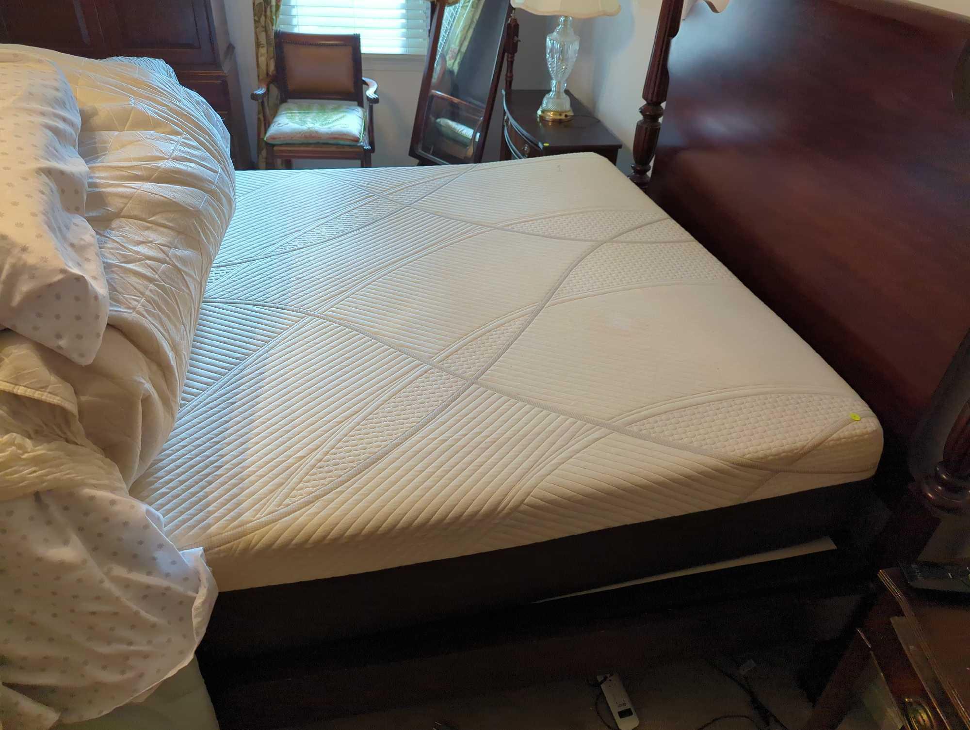 (MBR)FULL SIZE THERAPEDIC CRESSIDA MATTRESS, WITH EASE FULL SIZE BOX SPRING, COMES WITH REMOTE,
