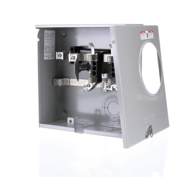 200 Amp 4 Jaw Horn-Bypass Ringless Underground Fed Meter Socket with 7/8 in. Barrel Lock Knockout