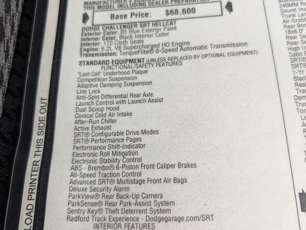 2023 Dodge Challenger 170 Demon - B- 5 Blue, 12 Miles, VIN: 2C3CDZL96PH102008