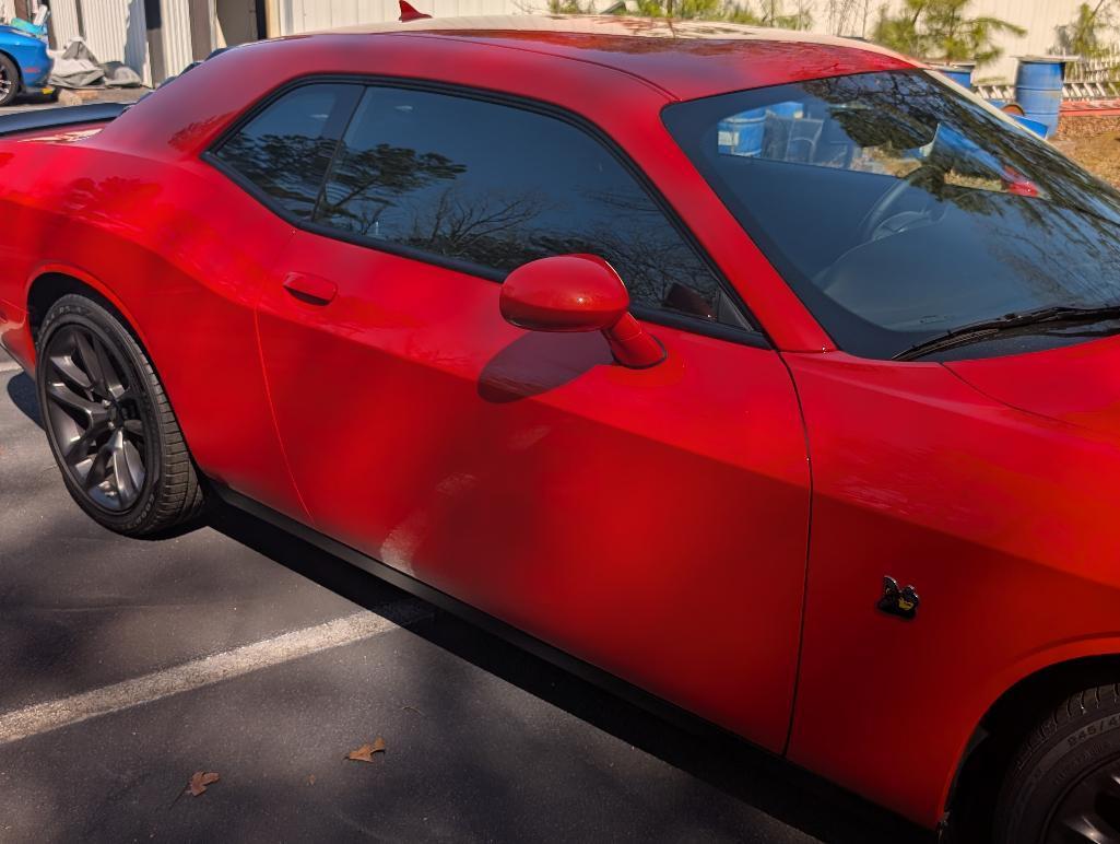 2023 Dodge Challenger 6- Speed Scat Pac - Go Mango with Shaker Hood, 1114 Miles, VIN: