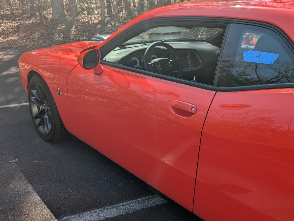 2023 Dodge Challenger 6- Speed Scat Pac - Go Mango with Shaker Hood, 1114 Miles, VIN: