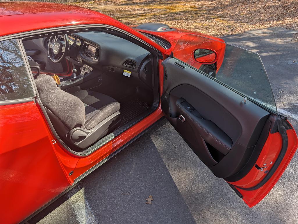 2023 Dodge Challenger 6- Speed Scat Pac - Go Mango with Shaker Hood, 1114 Miles, VIN:
