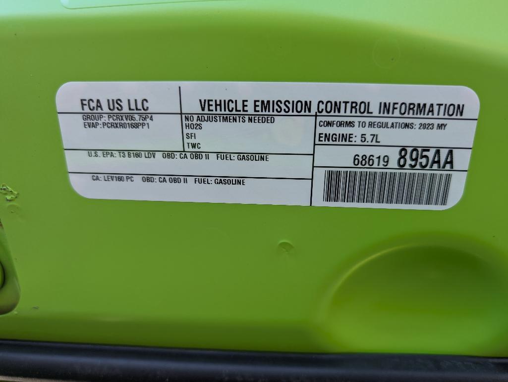 2023 Dodge Challenger R/T Plus - Sublime Green, 2467 Miles, VIN: 2C3CDZBT1PH610285