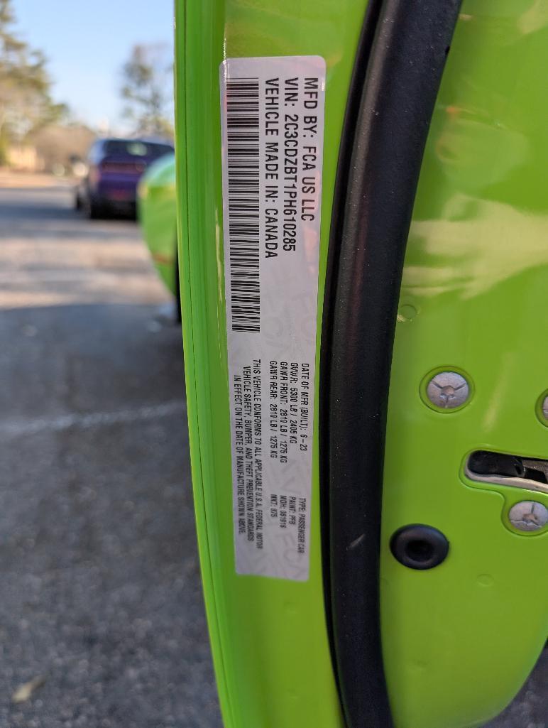 2023 Dodge Challenger R/T Plus - Sublime Green, 2467 Miles, VIN: 2C3CDZBT1PH610285