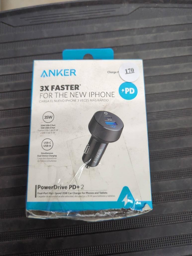 Anker PowerDrive PD+ 2 25W Car Charger  New in Open Box