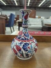 Turkish Handmade Hand-Painted Ceramic Vase