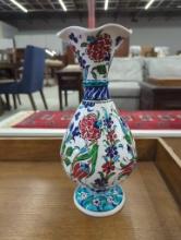 Turkish Handmade Hand Painted 12-Inch Vase