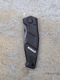 Kobalt Folding Pocket Knife With Belt Clip