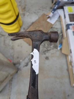 Rustic Metal Claw Hammer with Textured Grip Handle