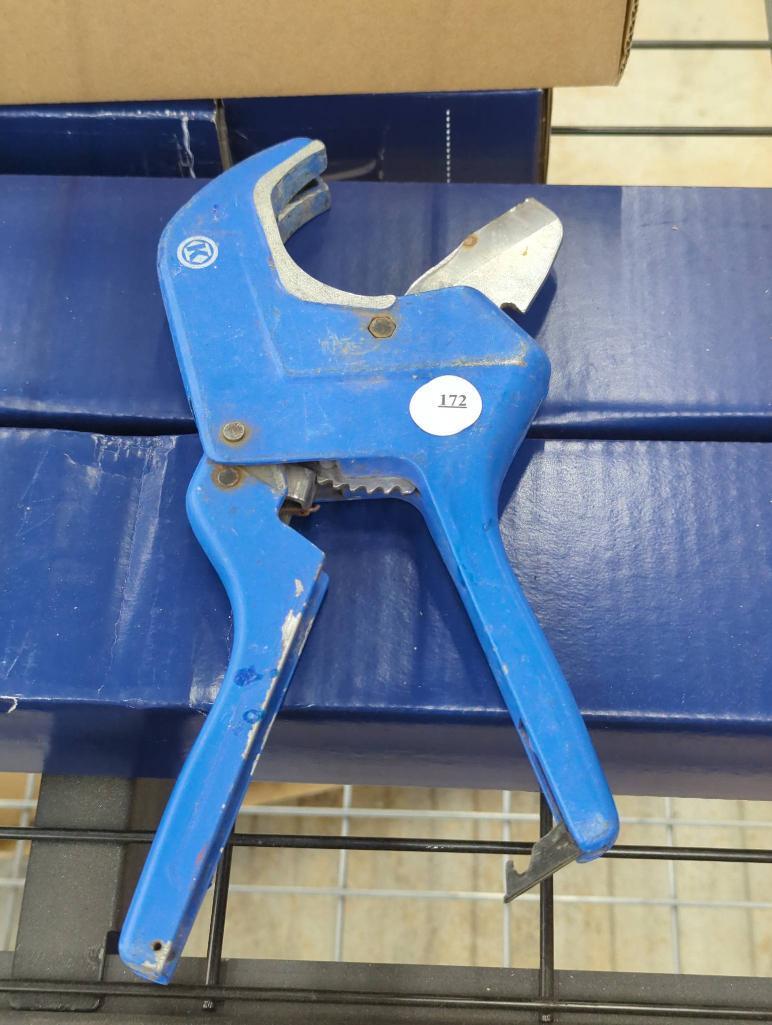 Blue Plastic Pipe Cutter with 2-3/8 Inch Maximum Capacity
