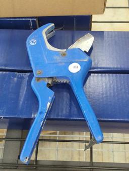 Blue Plastic Pipe Cutter with 2-3/8 Inch Maximum Capacity